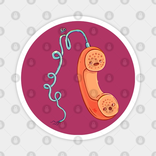 Aloo Vintage phone Magnet by Hoda Hefzy 